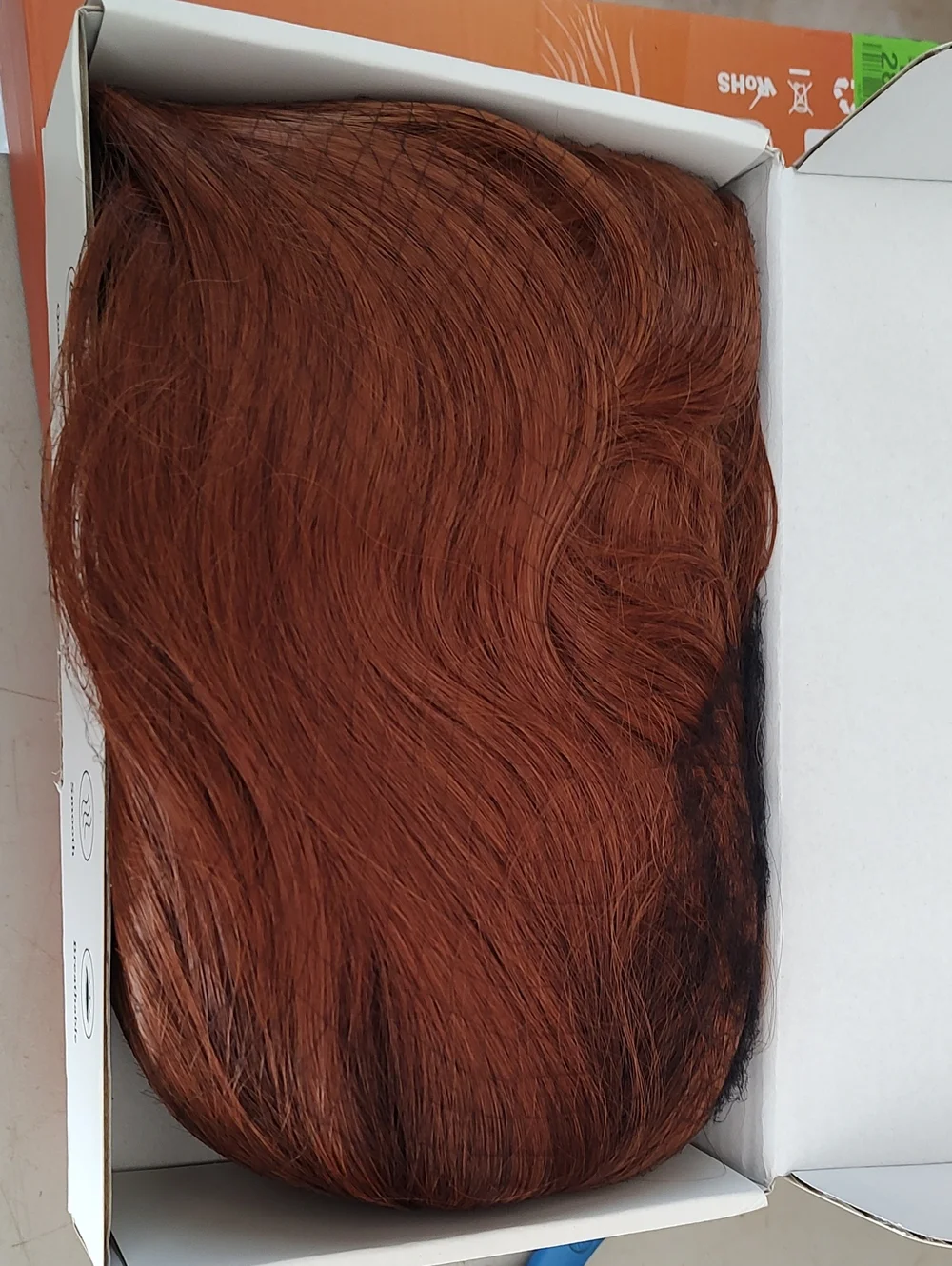Vibrant Copper Long Wavy Red Auburn Wig - New In Box